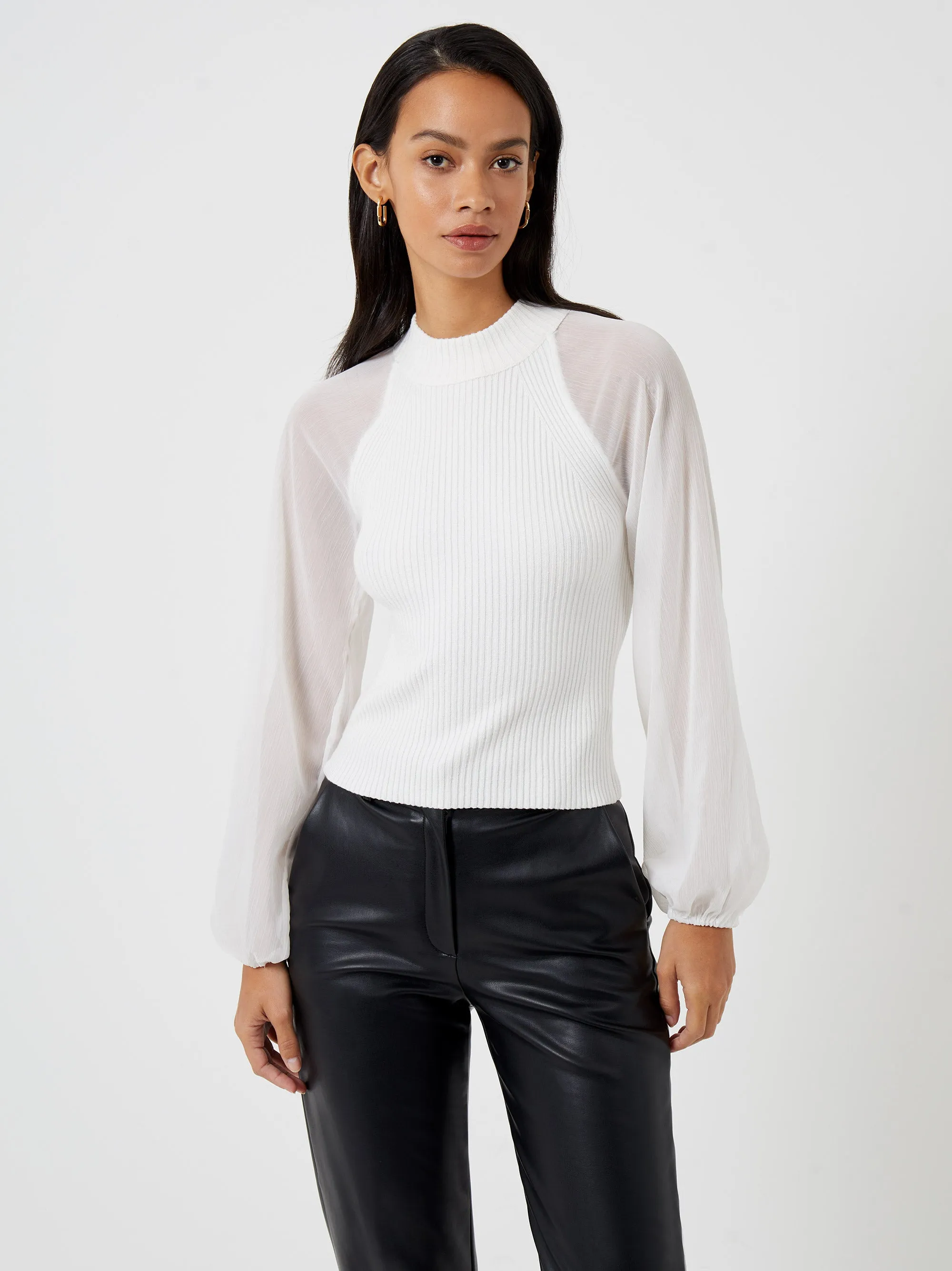 Melody Fabric Mix Top sold by French Connection product image thumbnail 2