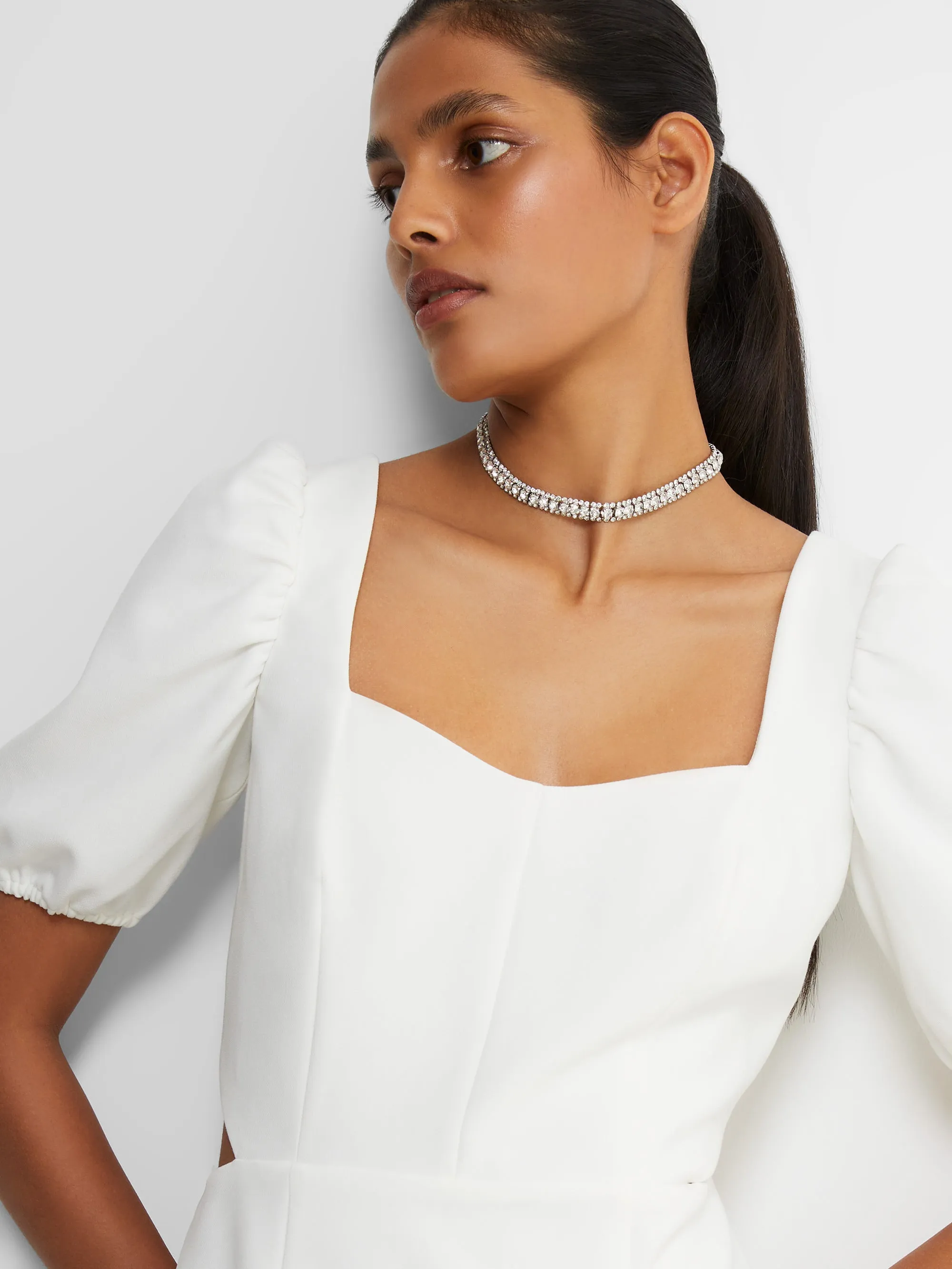 Whisper Ruth Sweetheart Neck Dress sold by French Connection