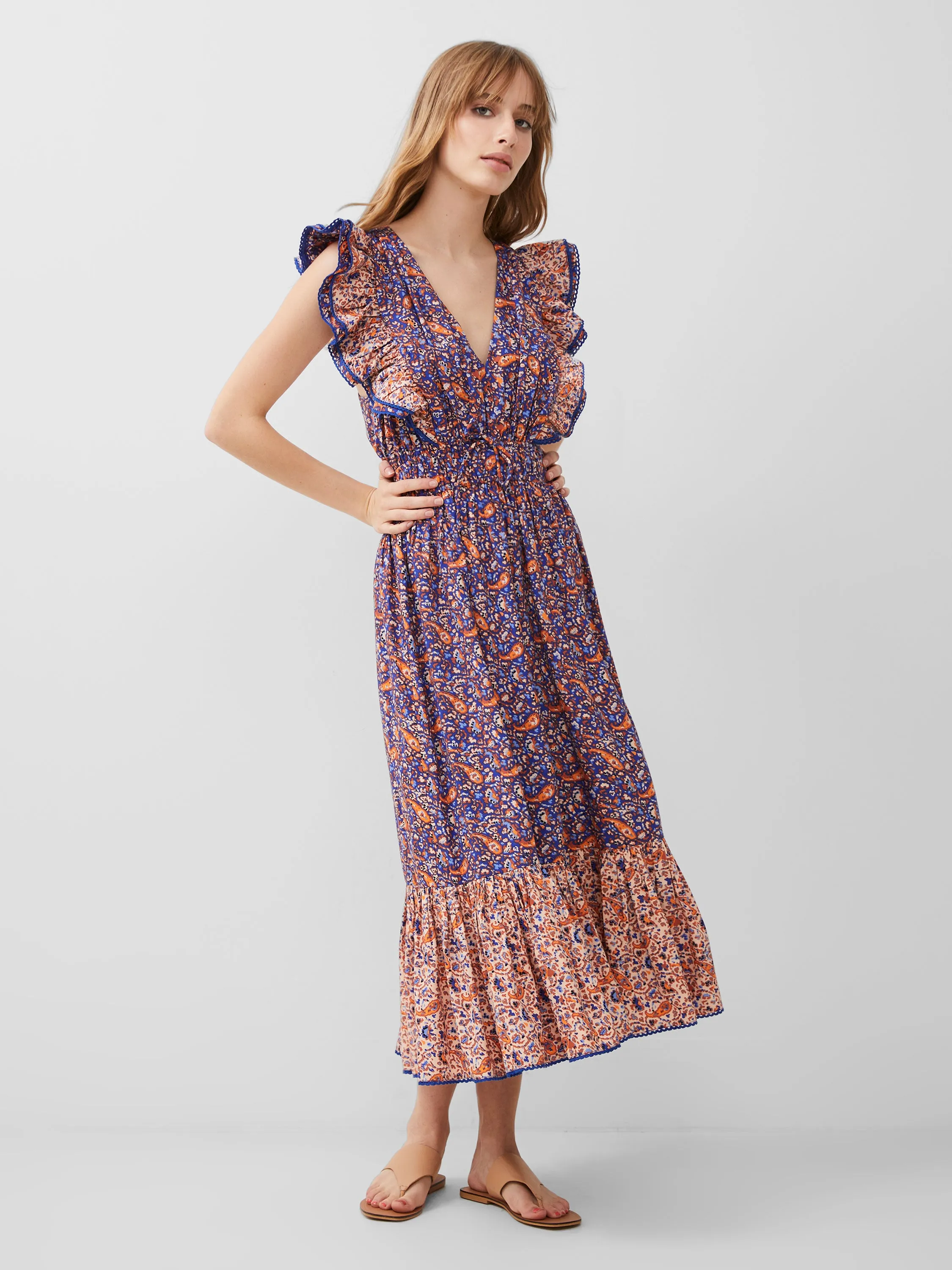 Anathia Blaire Frill Midi Dress sold by French Connection product image thumbnail 3