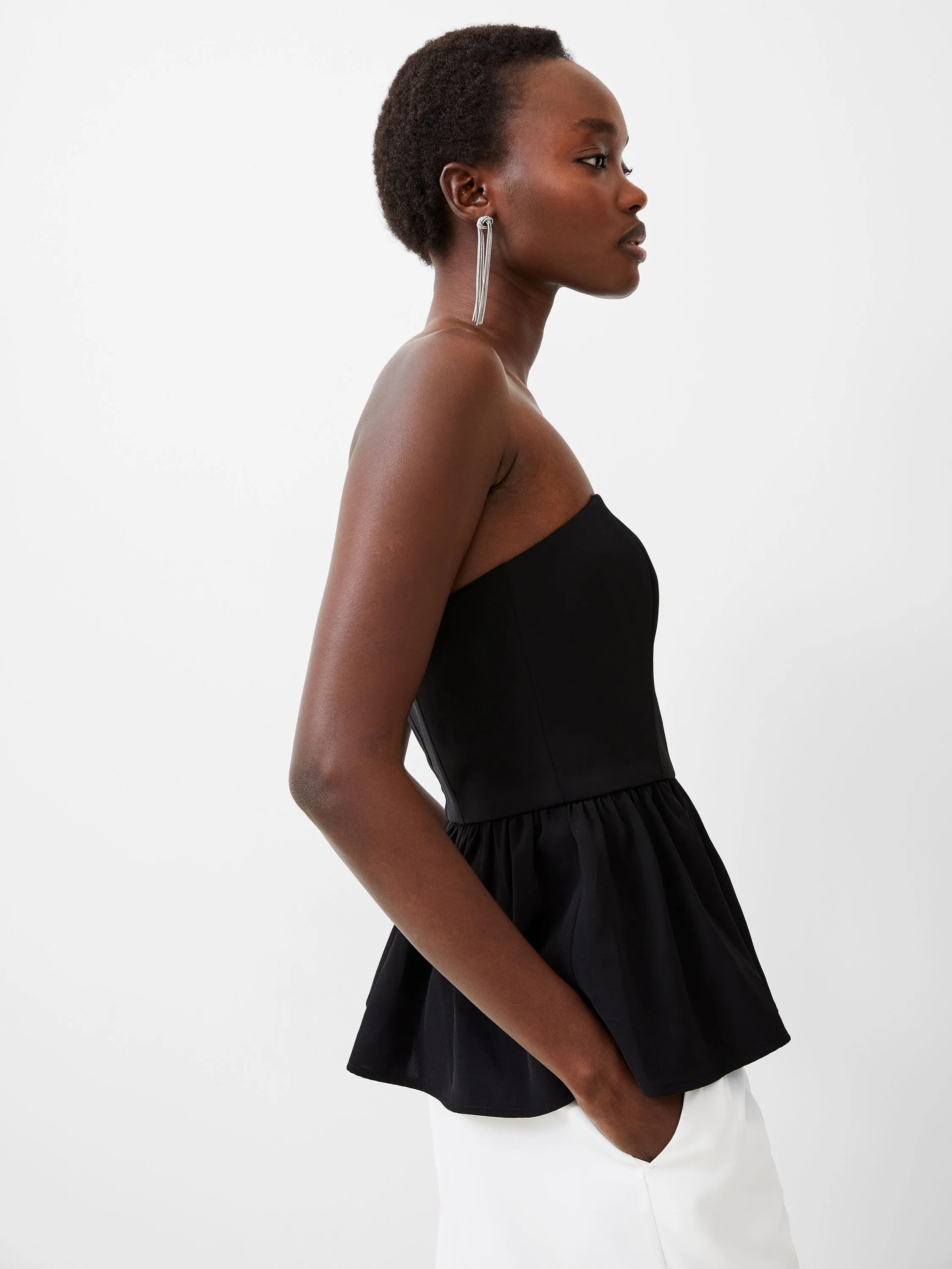 Harry Suiting Strapless Peplum Top sold by French Connection
