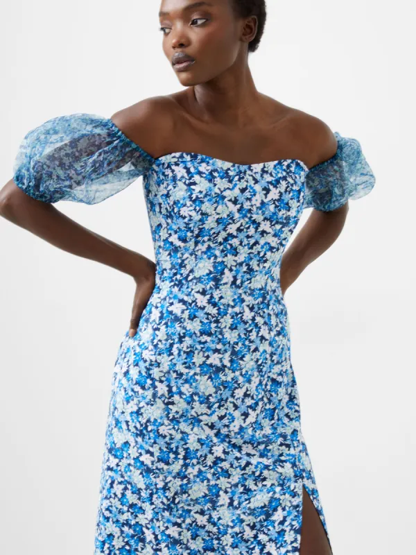 Clara Textured Puff Sleeve Dress sold by French Connection