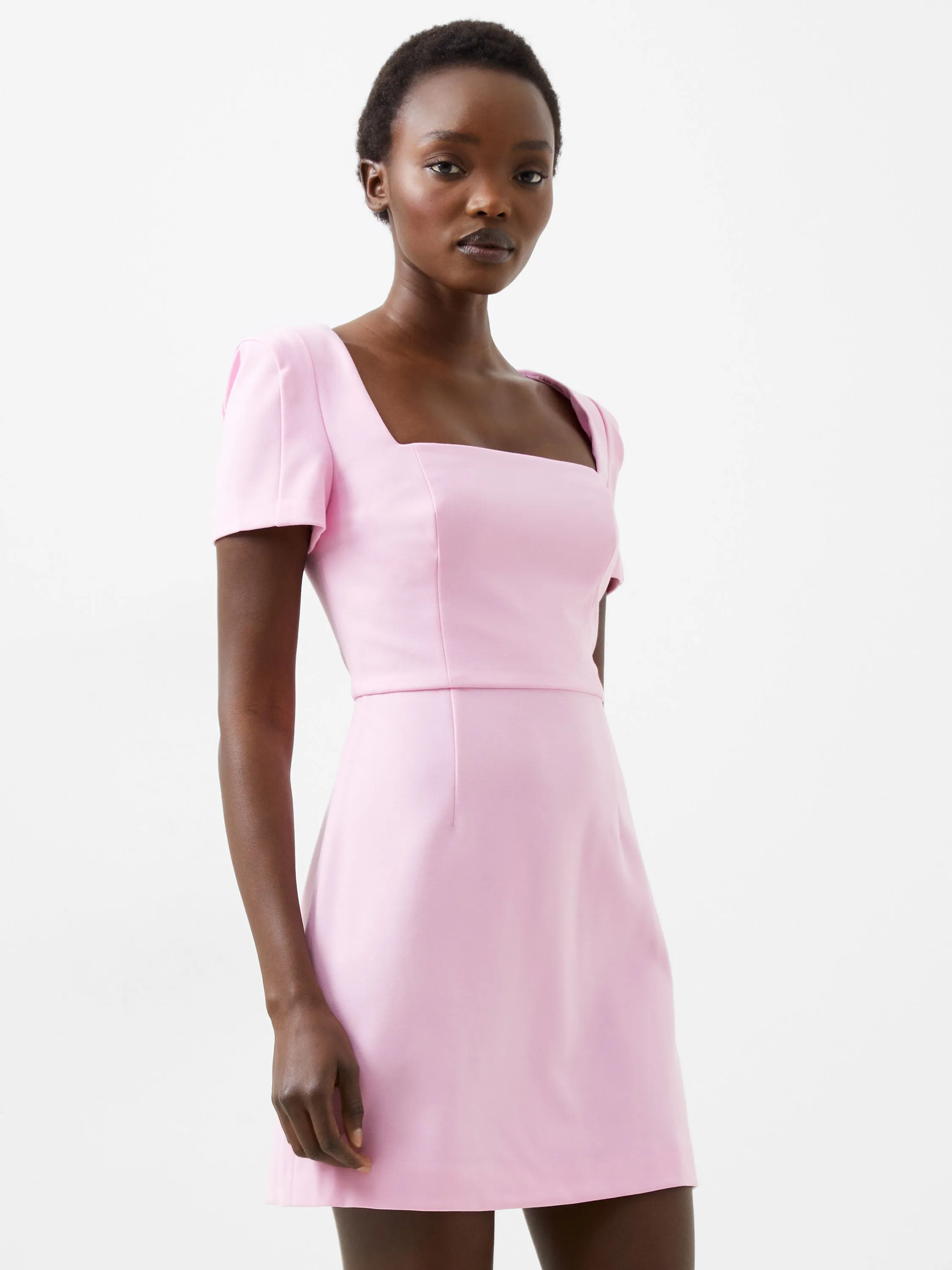 Whisper Square Neck Short Sleeve Dress sold by French Connection