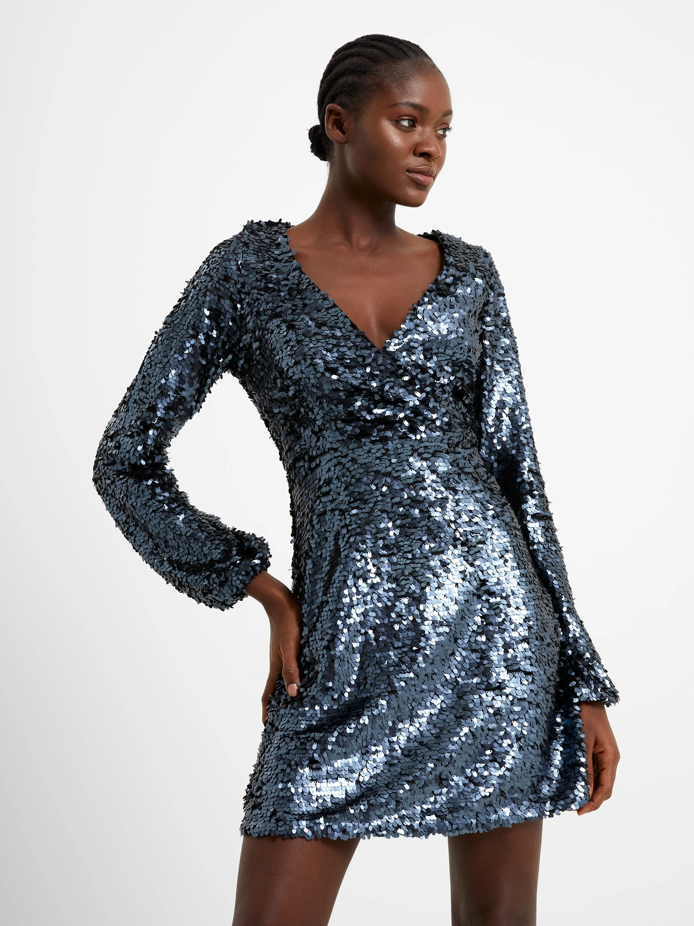 Bisma Sequin Wrap Dress sold by French Connection product image thumbnail 2