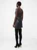 Crolenda Faux Leather Cross Strap Mini Dress sold by French Connection