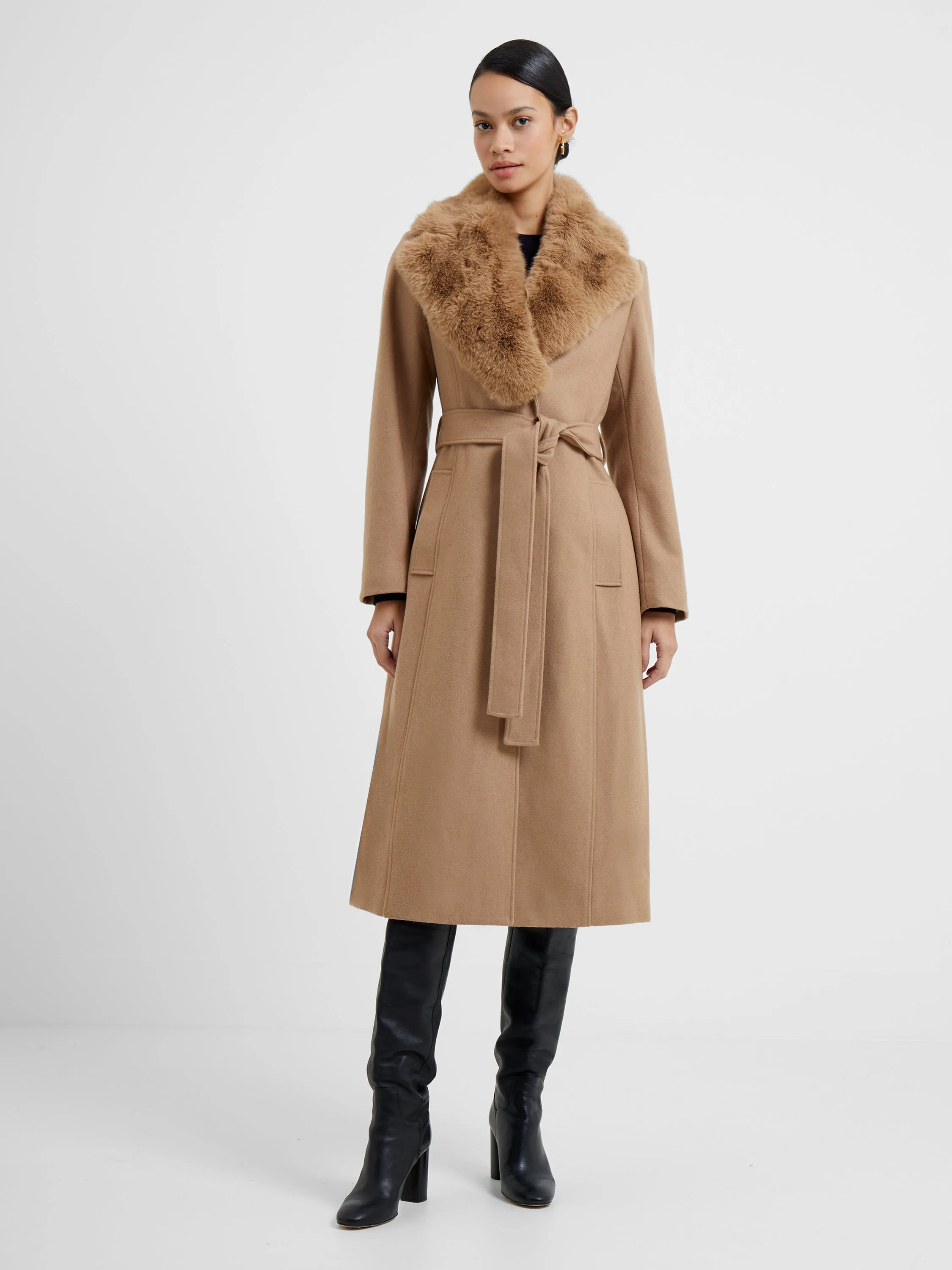 Favan Felt Faux Fur Coat sold by French Connection product image thumbnail 2