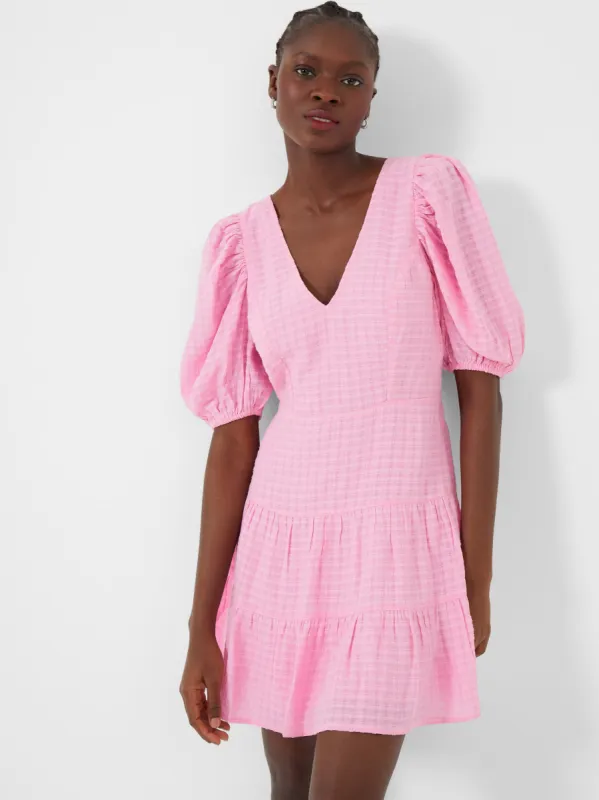 Birch Gingham Tiered Dress made by French Connection