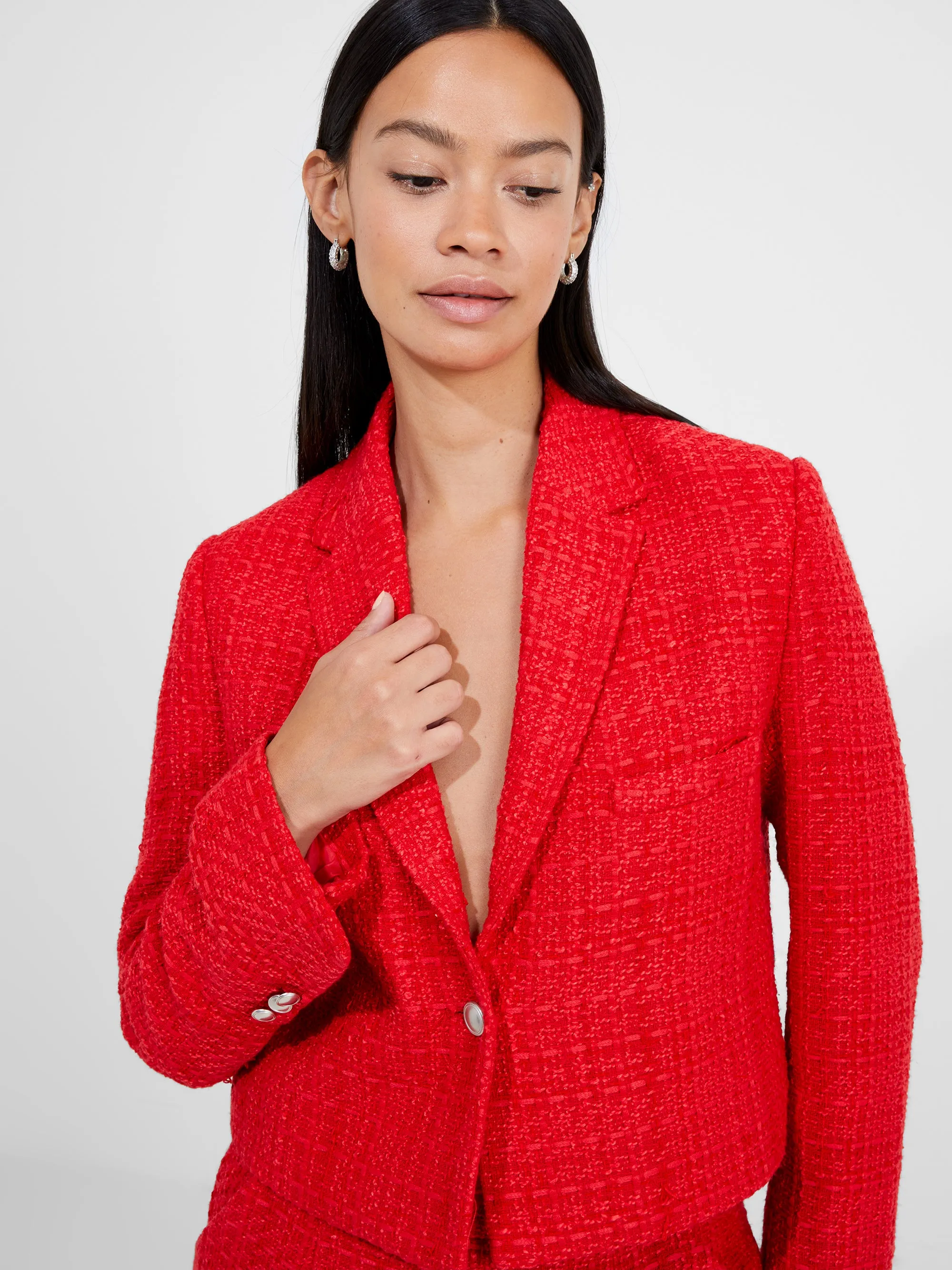 Azzurra Tweed Cropped Blazer sold by French Connection