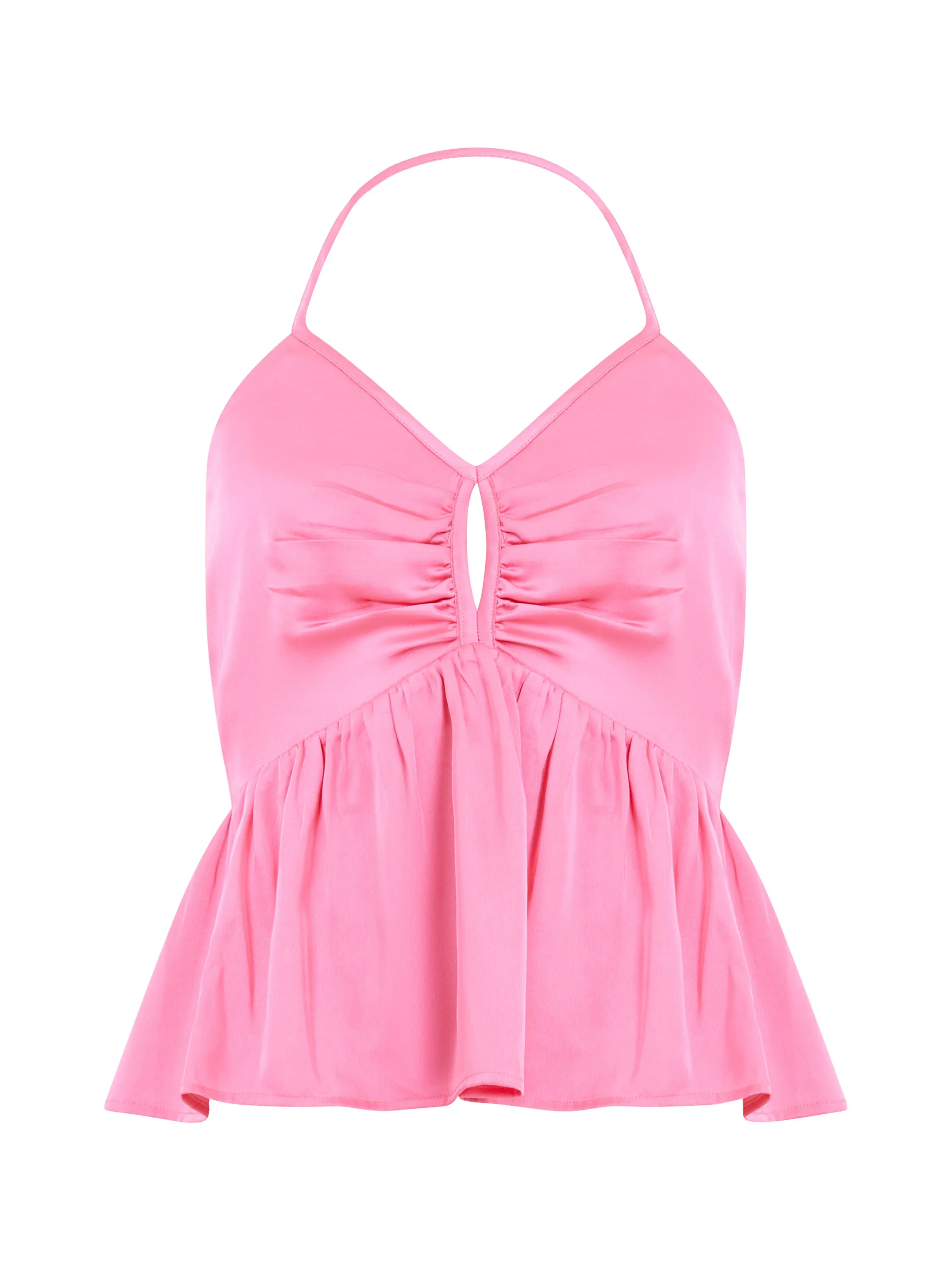 Inu Satin Halter Peplum Top sold by French Connection product image thumbnail 5