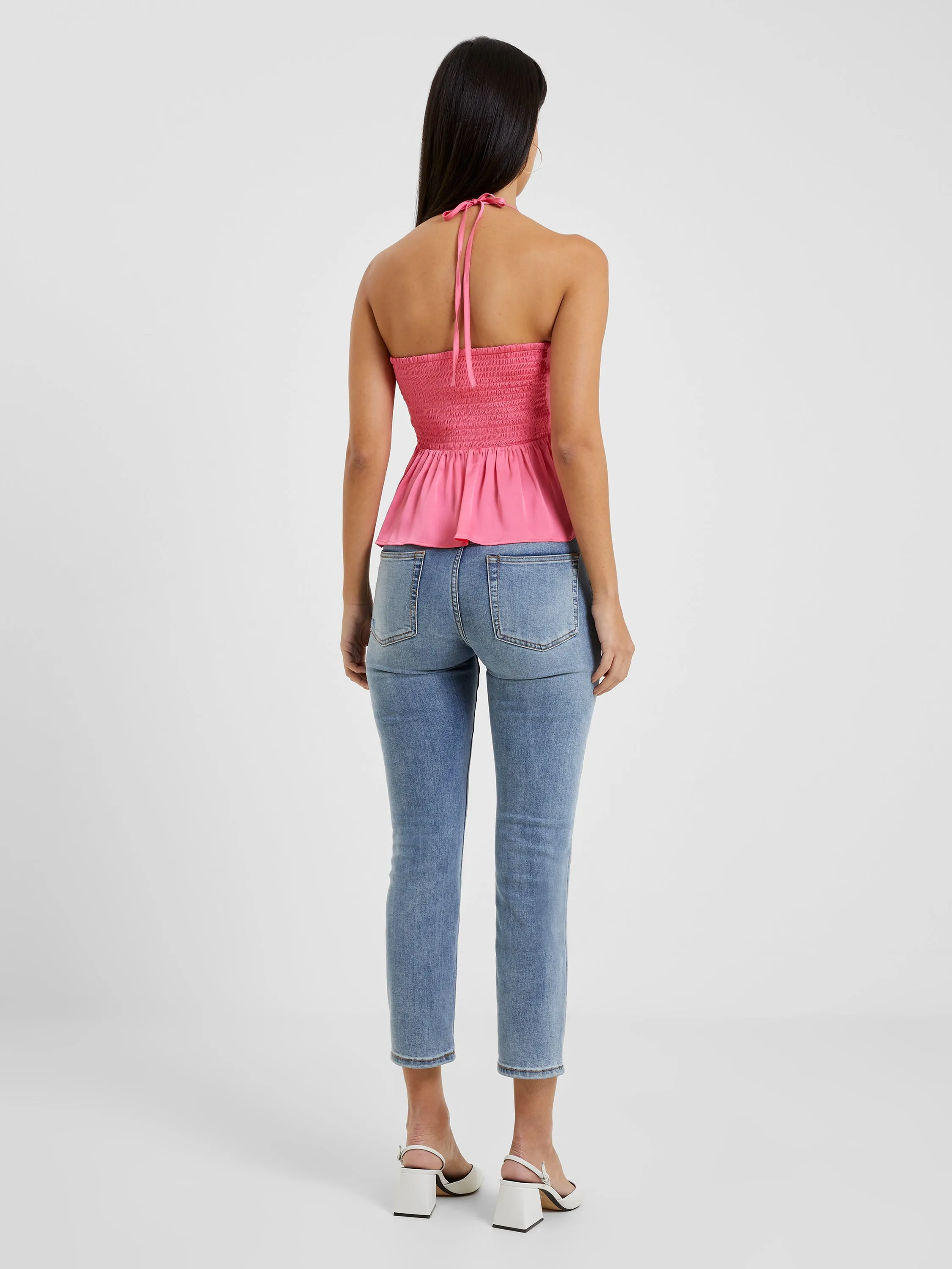 Inu Satin Halter Peplum Top sold by French Connection product image thumbnail 4