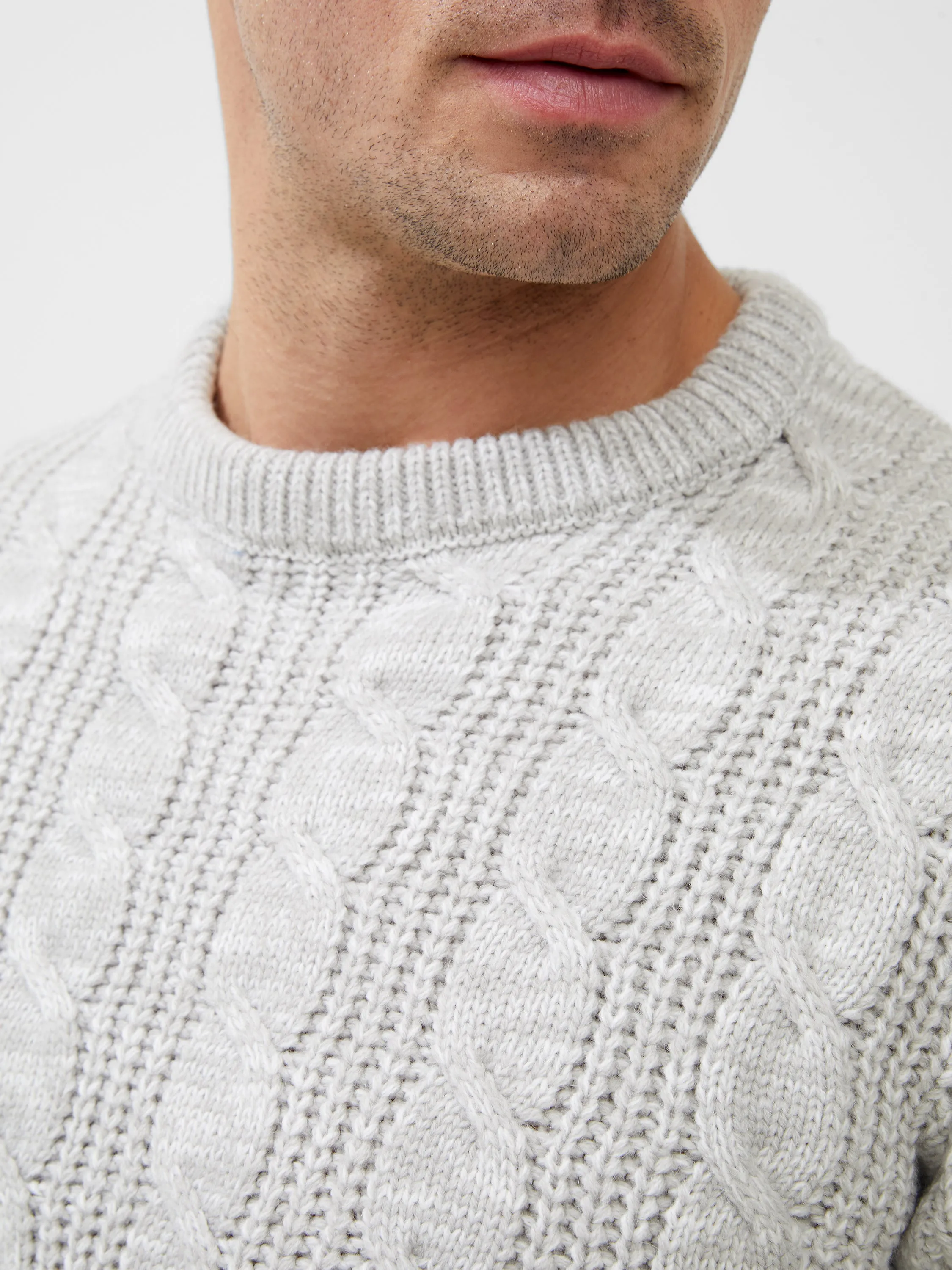 Soft Cable Knit Crewneck Sweater sold by French Connection product image thumbnail 4