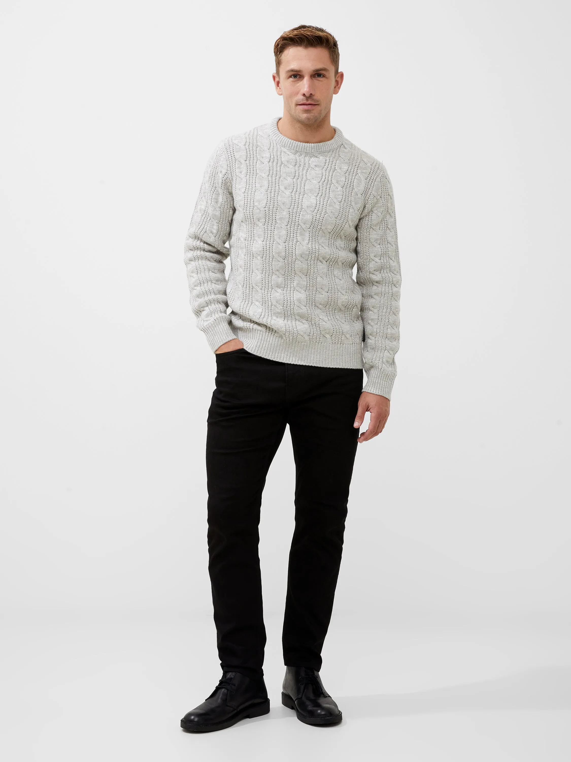 Soft Cable Knit Crewneck Sweater sold by French Connection product image thumbnail 2