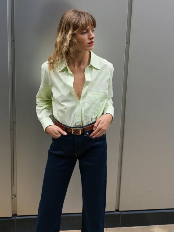 Rhodes Poplin Striped Boyfriend sold by French Connection