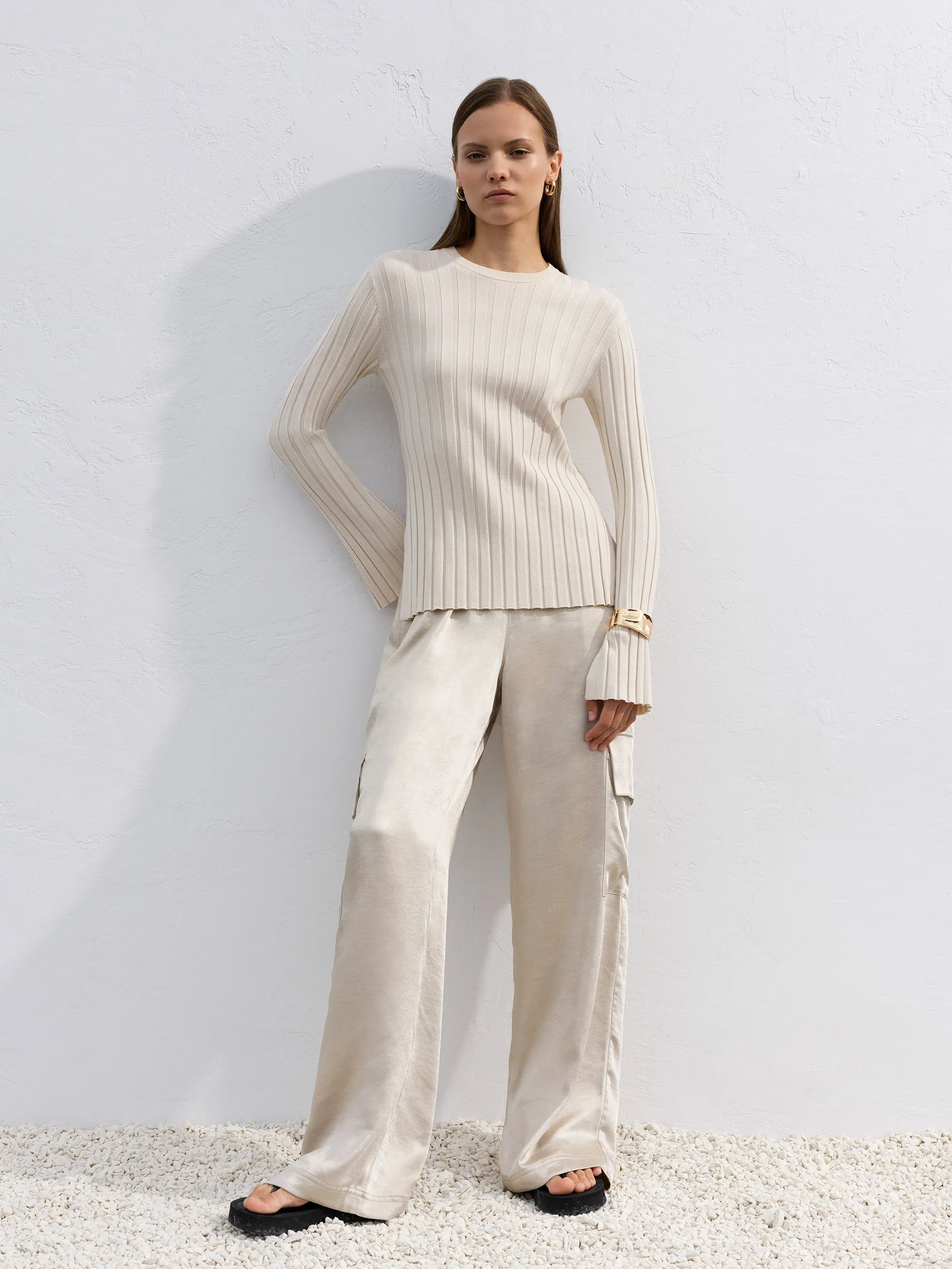 Minar Pleated Sweater sold by French Connection