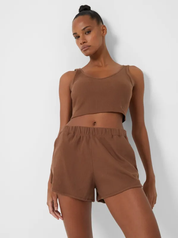 FCUK Organic Ribbed Jersey V-Neck Top sold by French Connection