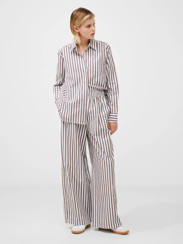 Stripe Poplin Trousers made by French Connection