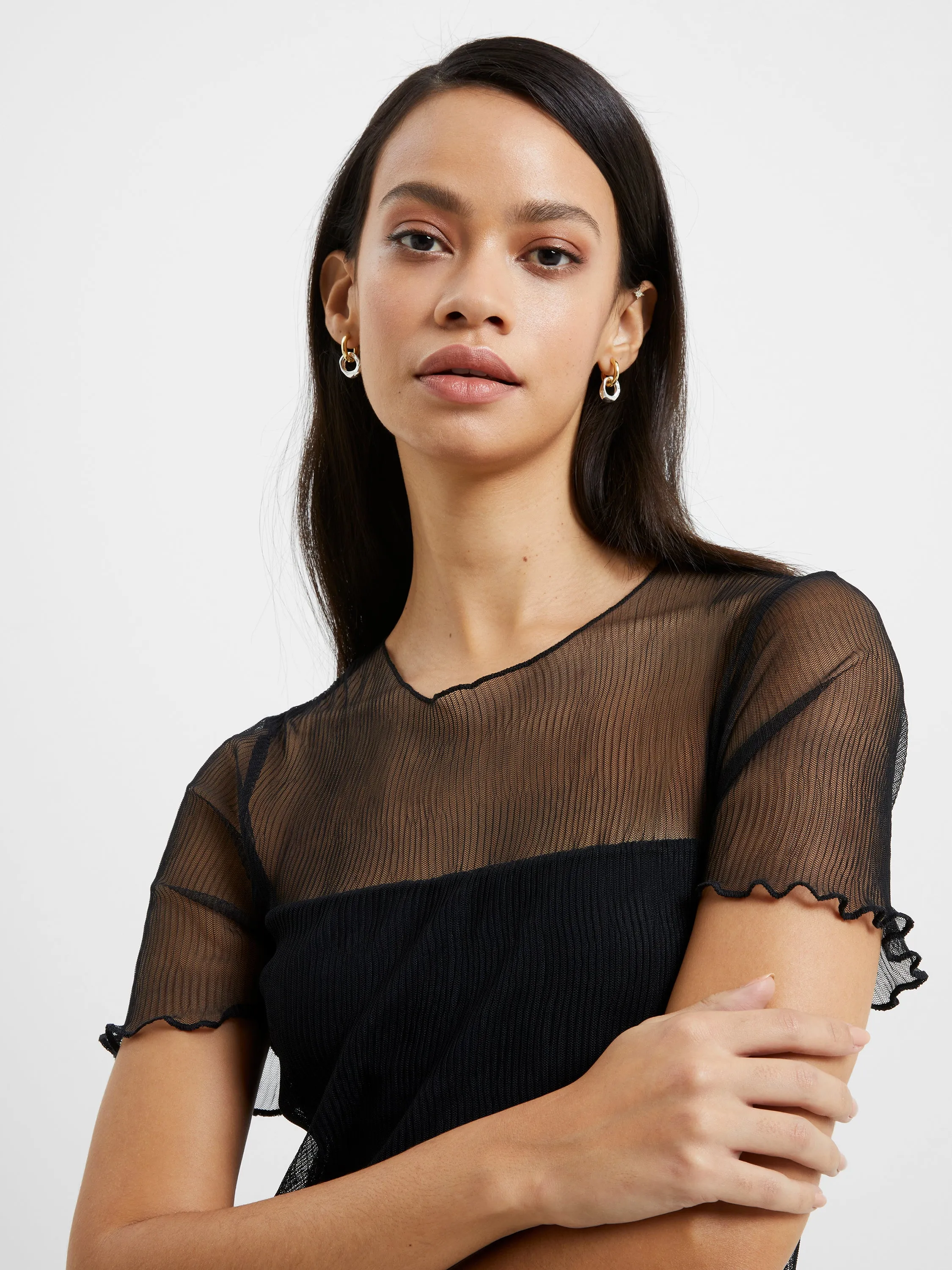 Saskia Ruched Short Sleeve Midi Dress sold by French Connection product image thumbnail 3