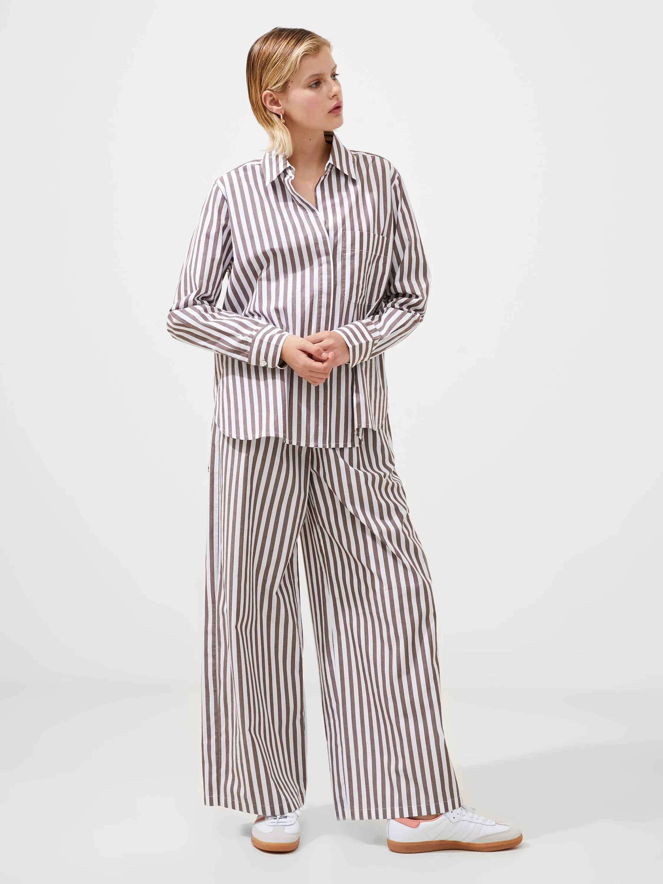 Stripe Poplin Boyfriend Shirt sold by French Connection