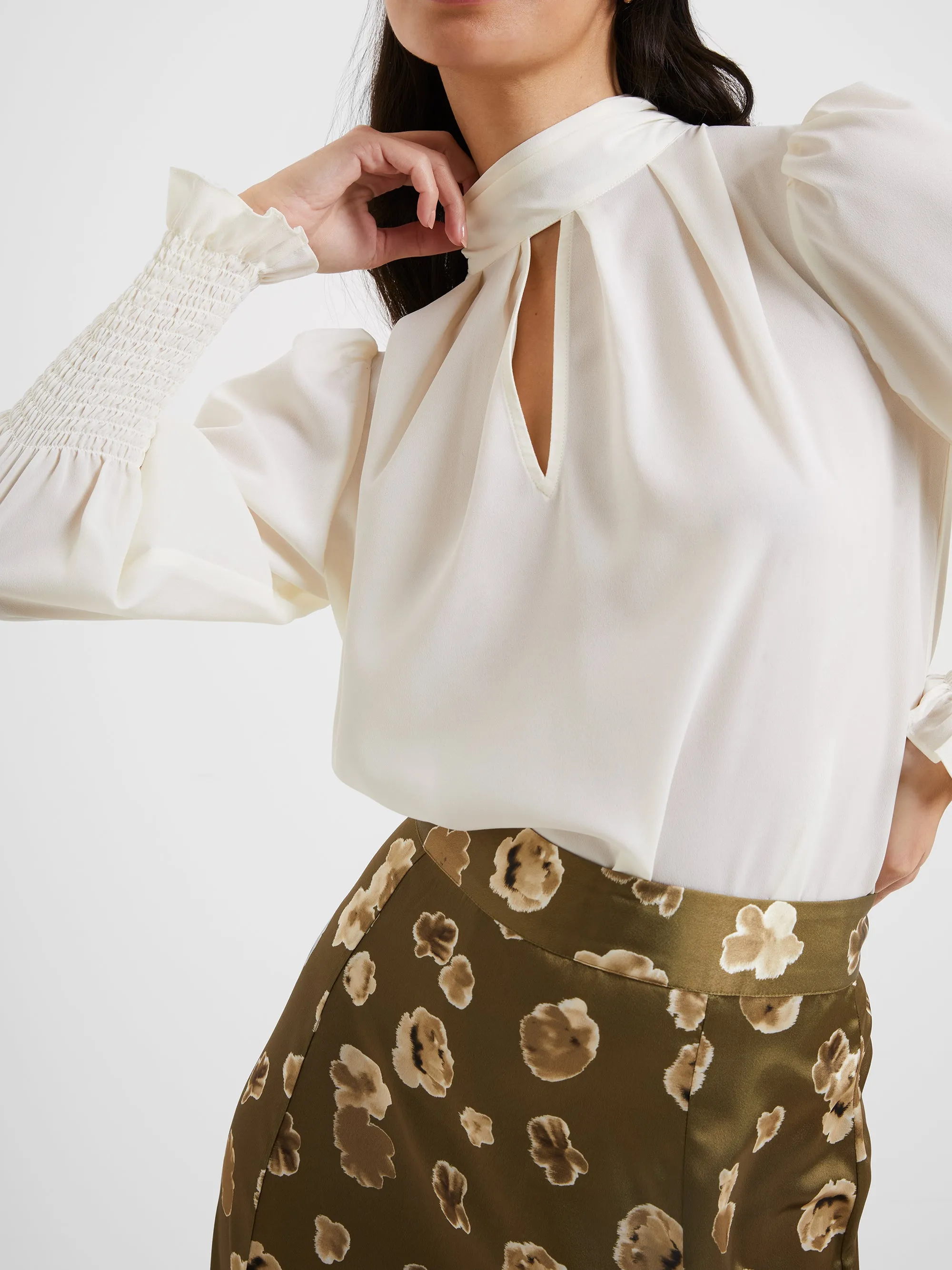 Crepe Light Keyhole Top sold by French Connection product image thumbnail 2