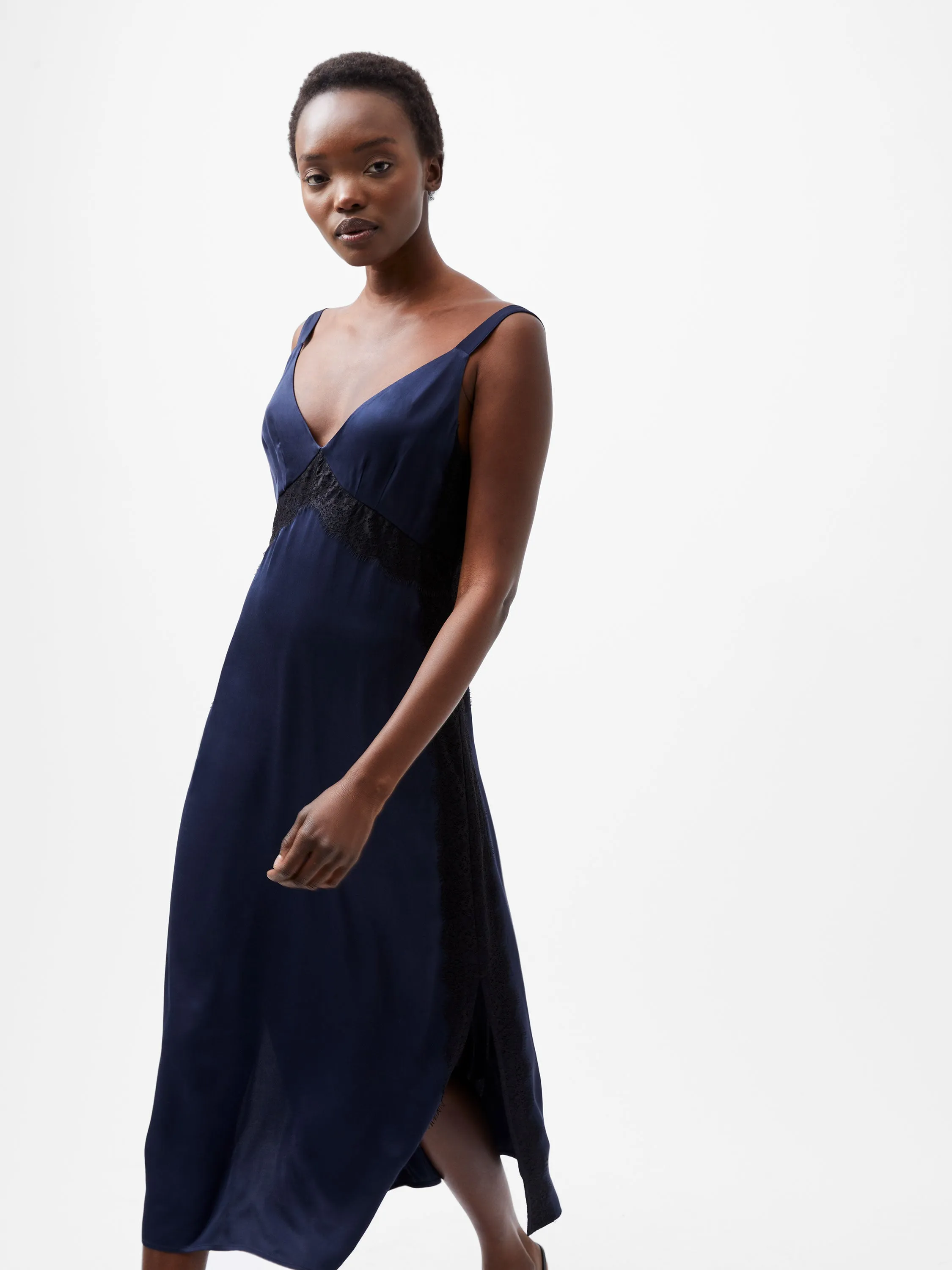 Ennis Satin Lace Dress sold by French Connection