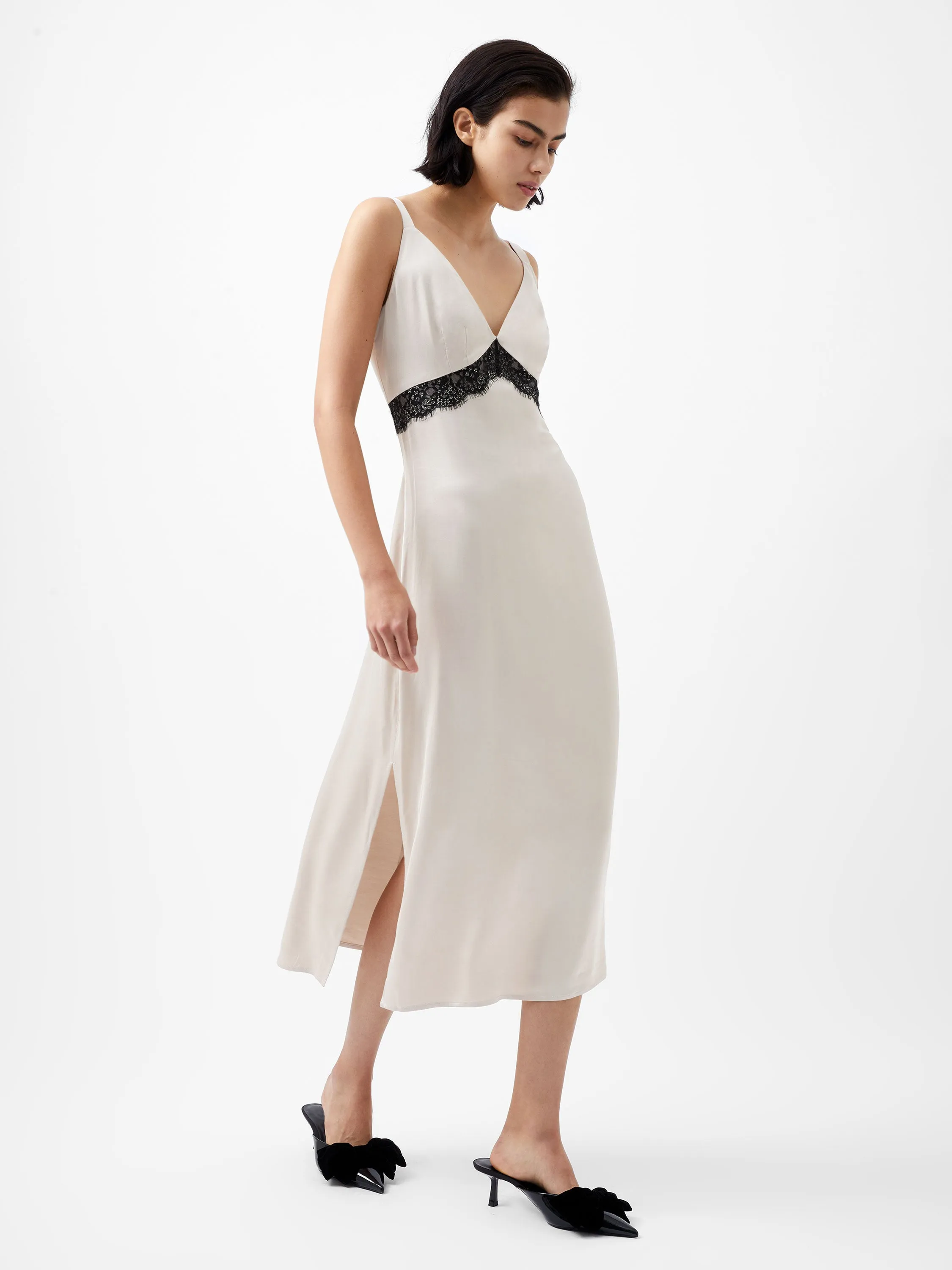 Ennis Satin Lace Dress sold by French Connection product image thumbnail 2