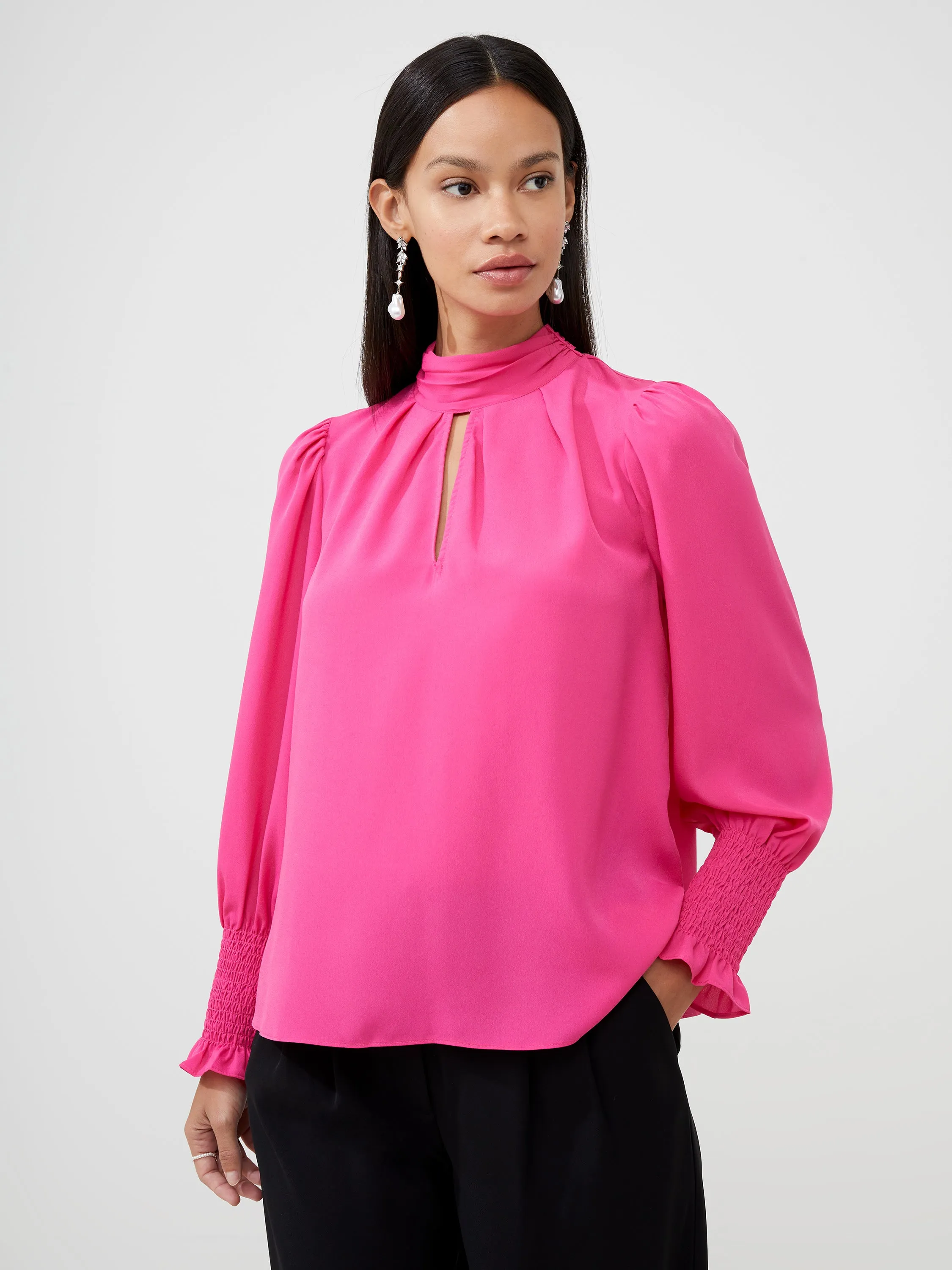 Crepe Light Keyhole Top sold by French Connection product image thumbnail 2