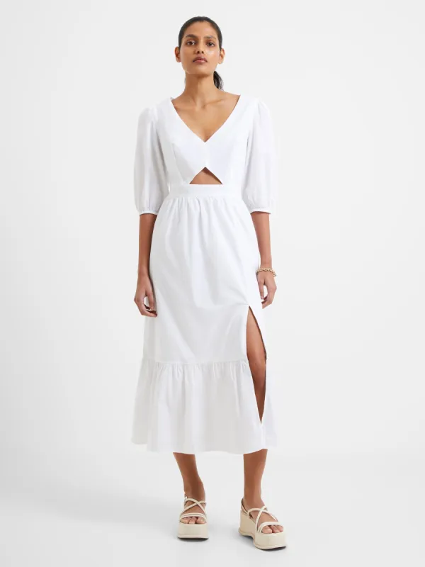 Rhodes Poplin Cut Out Midi Dress sold by French Connection