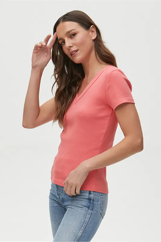 Nikki V Neck Tee made by Michael Stars