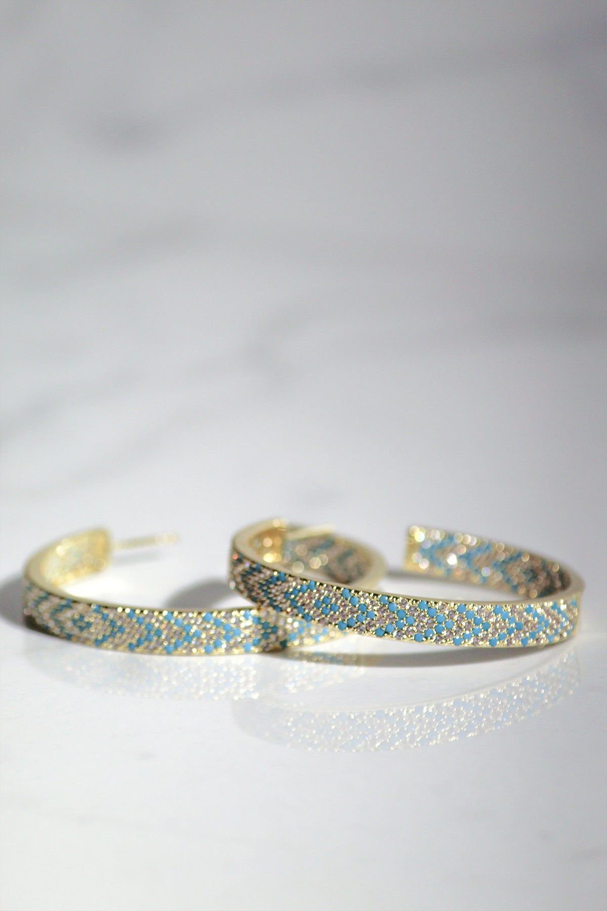 Axel Hoops - Turquoise sold by French Cuff