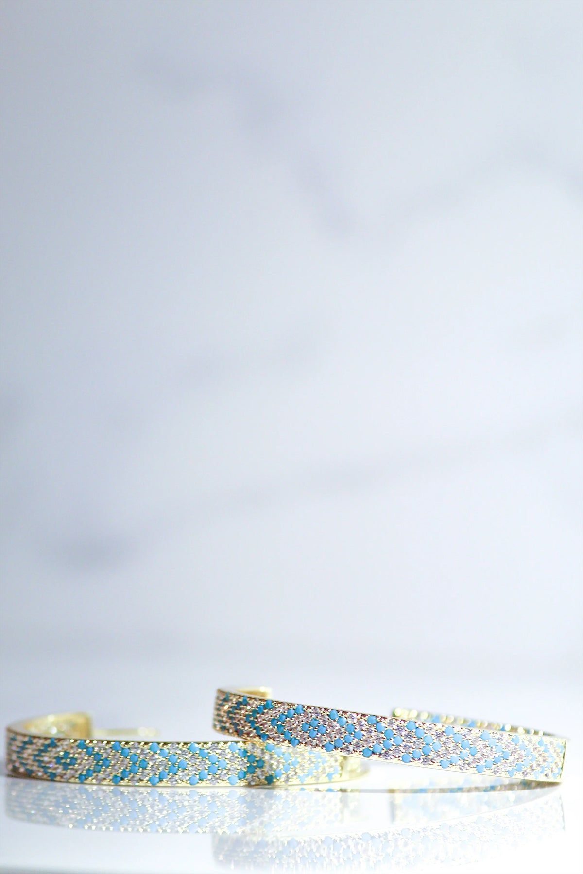 Axel Hoops - Turquoise sold by French Cuff product image thumbnail 2