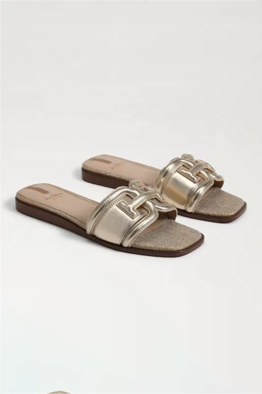 Irina Slide Sandals - Gold Leaf sold by French Cuff