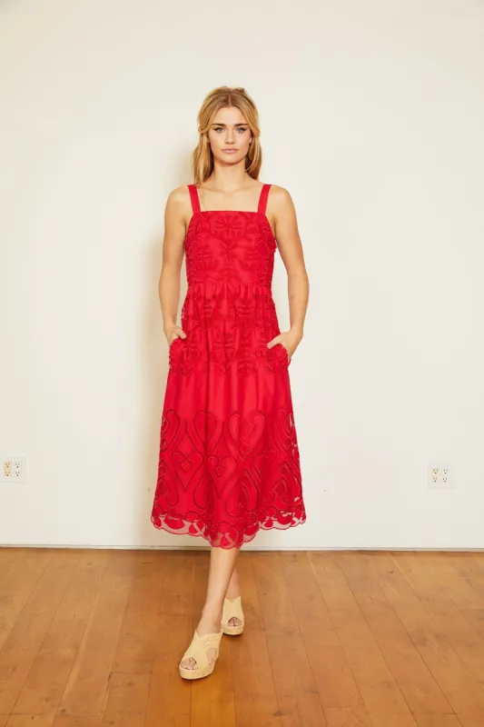 Liana Viva Magenta Lace Dress sold by French Cuff