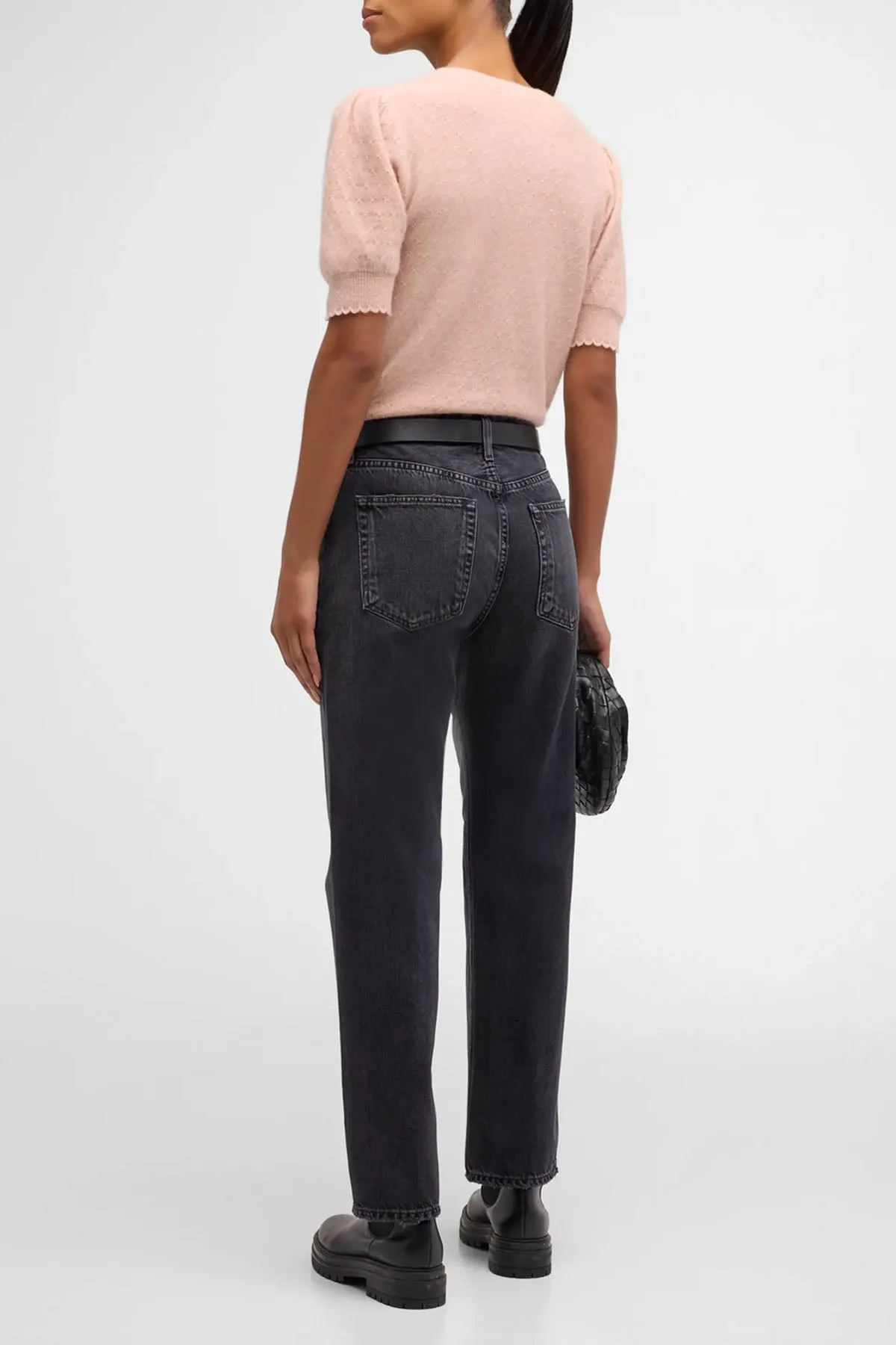 Pointelle Puff Sleeve Sweater sold by French Cuff product image thumbnail 2