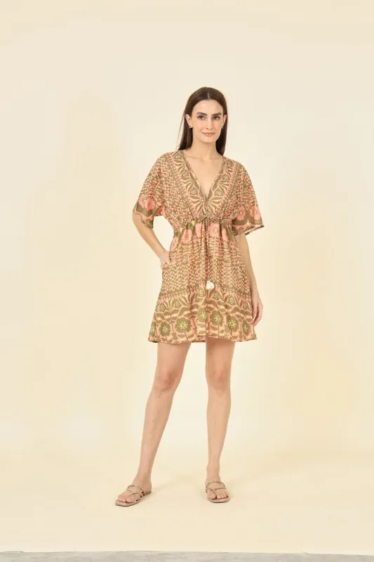 Pia Mini Coverup - Zadie In Lychee made by Omika