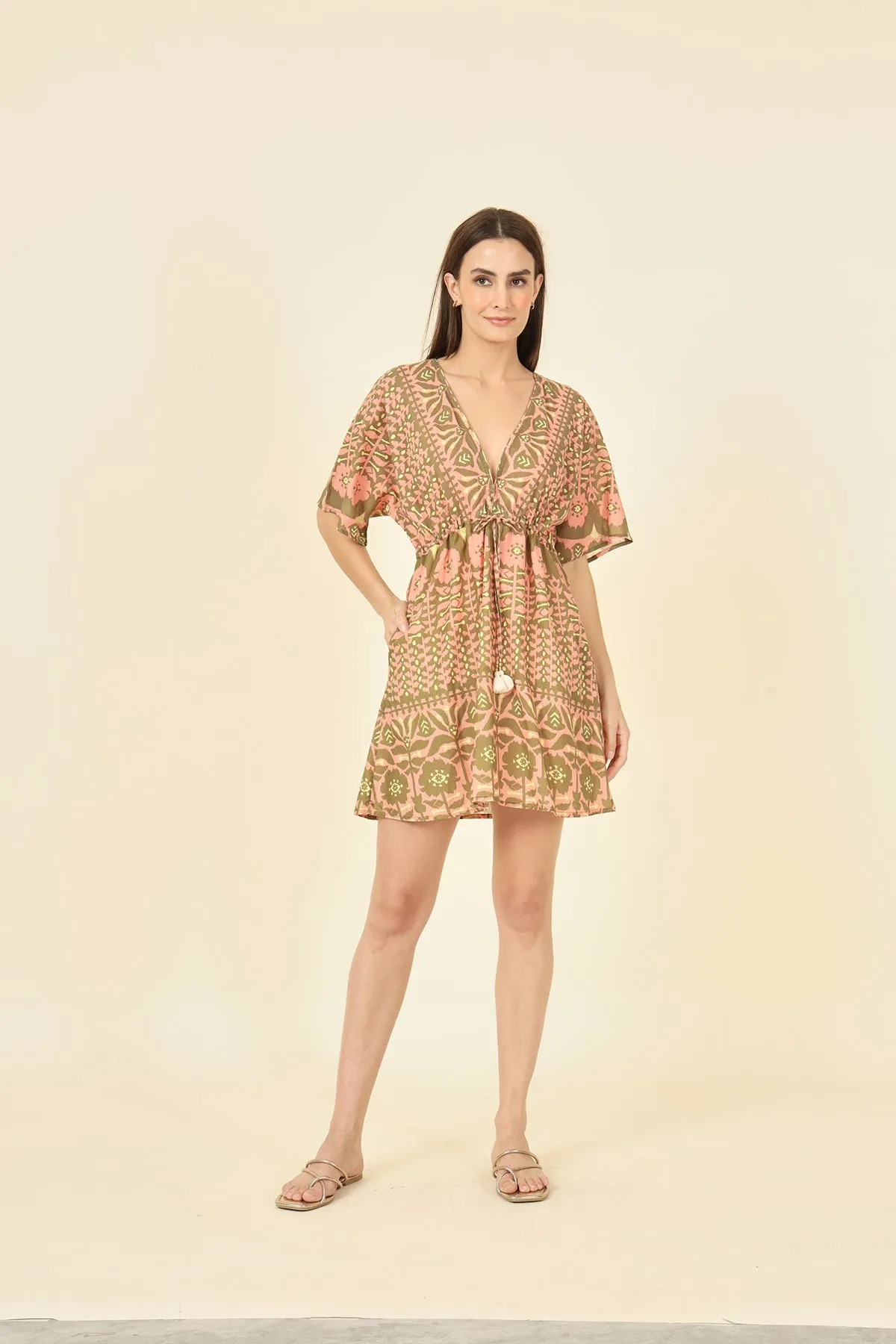 Pia Mini Coverup - Zadie In Lychee sold by French Cuff