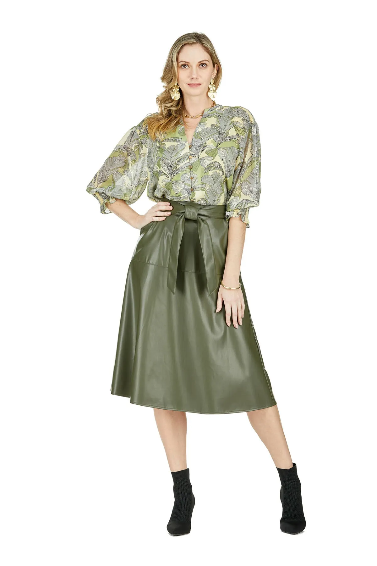 Olive Leaves Top sold by French Cuff