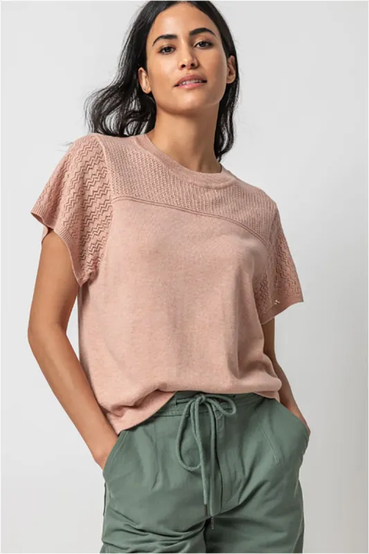 Pointelle Crewneck Sweater sold by French Cuff