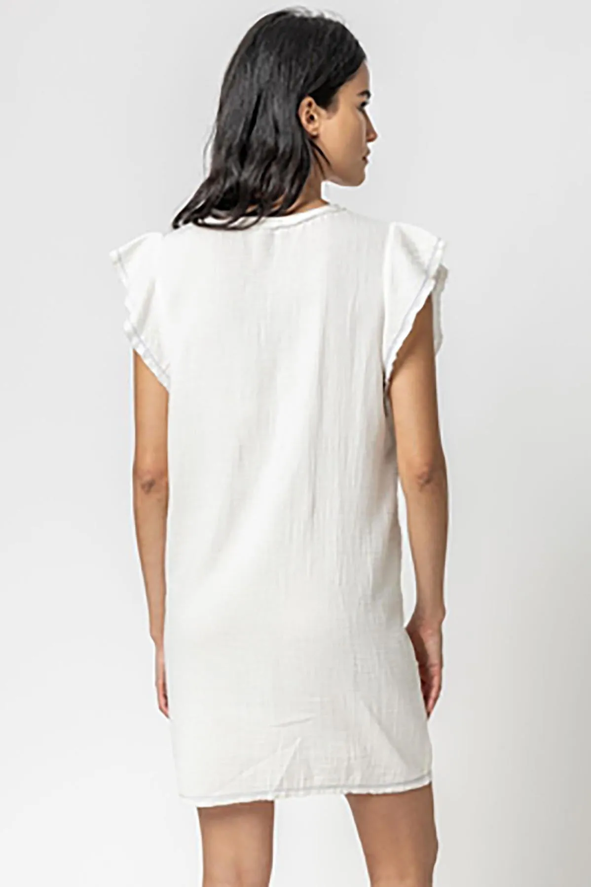 Flutter Sleeve Gauze Dress sold by French Cuff product image thumbnail 3