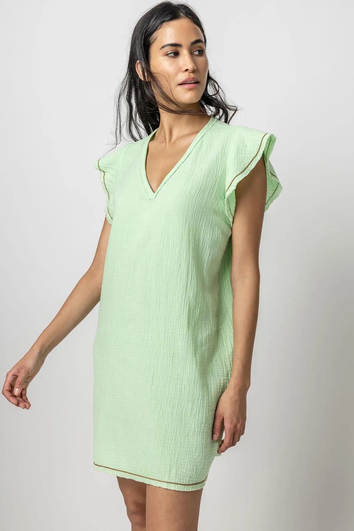 Flutter Sleeve Gauze Dress sold by French Cuff