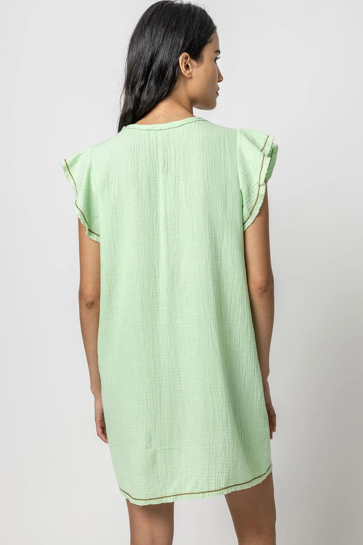 Flutter Sleeve Gauze Dress sold by French Cuff product image thumbnail 4