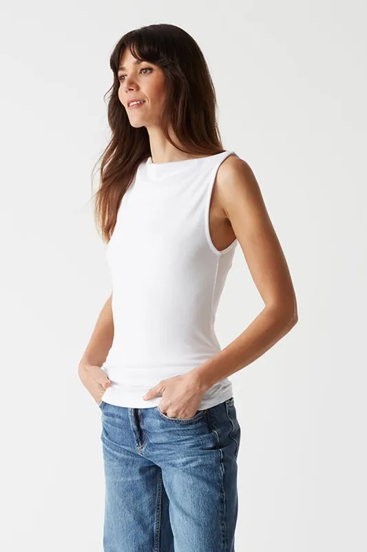 Coco Ruched Boat Neck Tee sold by French Cuff