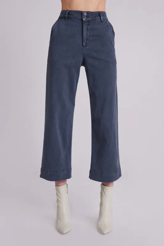 Wide Leg Crop Pant- Antique Navy sold by French Cuff