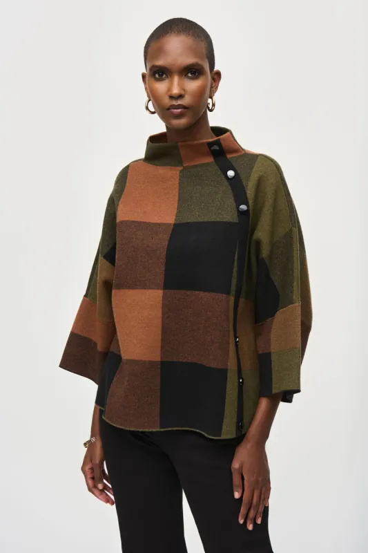 Plaid Jacquard Sweater Knit Top sold by French Cuff