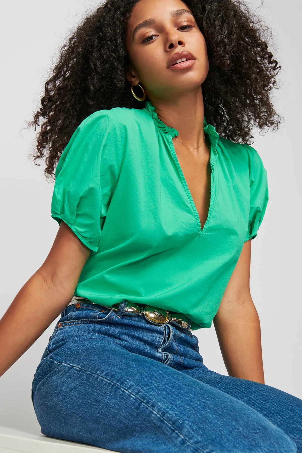 Rosanna Blouse with Ruffled Collar sold by French Cuff product image thumbnail 2