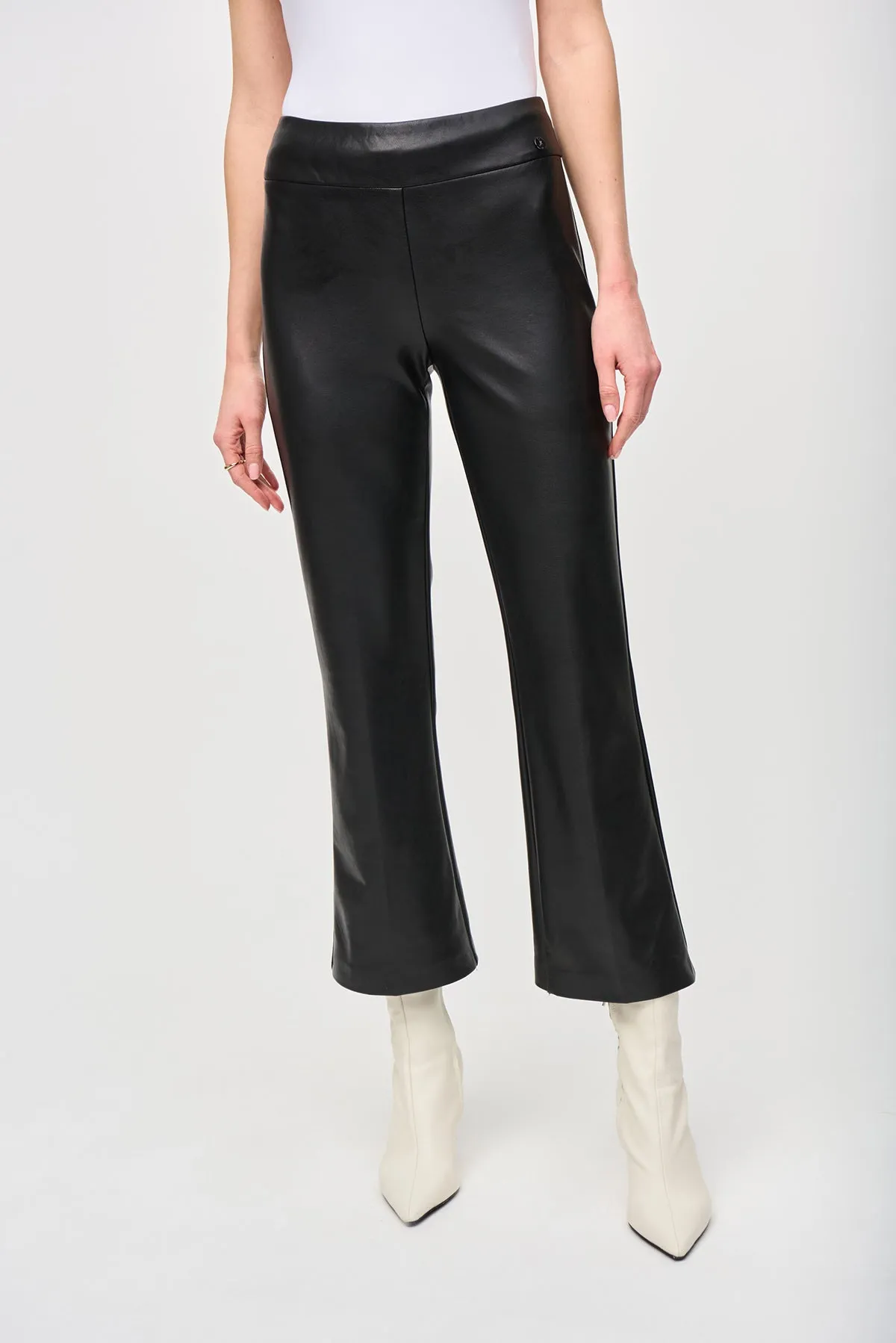 Leatherette Flared Pull-On Pants sold by French Cuff