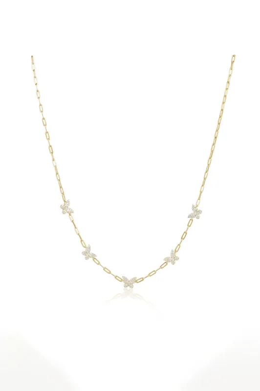 Lilia Butterfly Necklace made by French Cuff