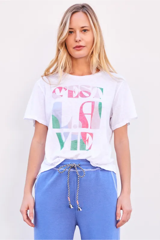 Crew Neck Tee - Cest La Vie sold by French Cuff