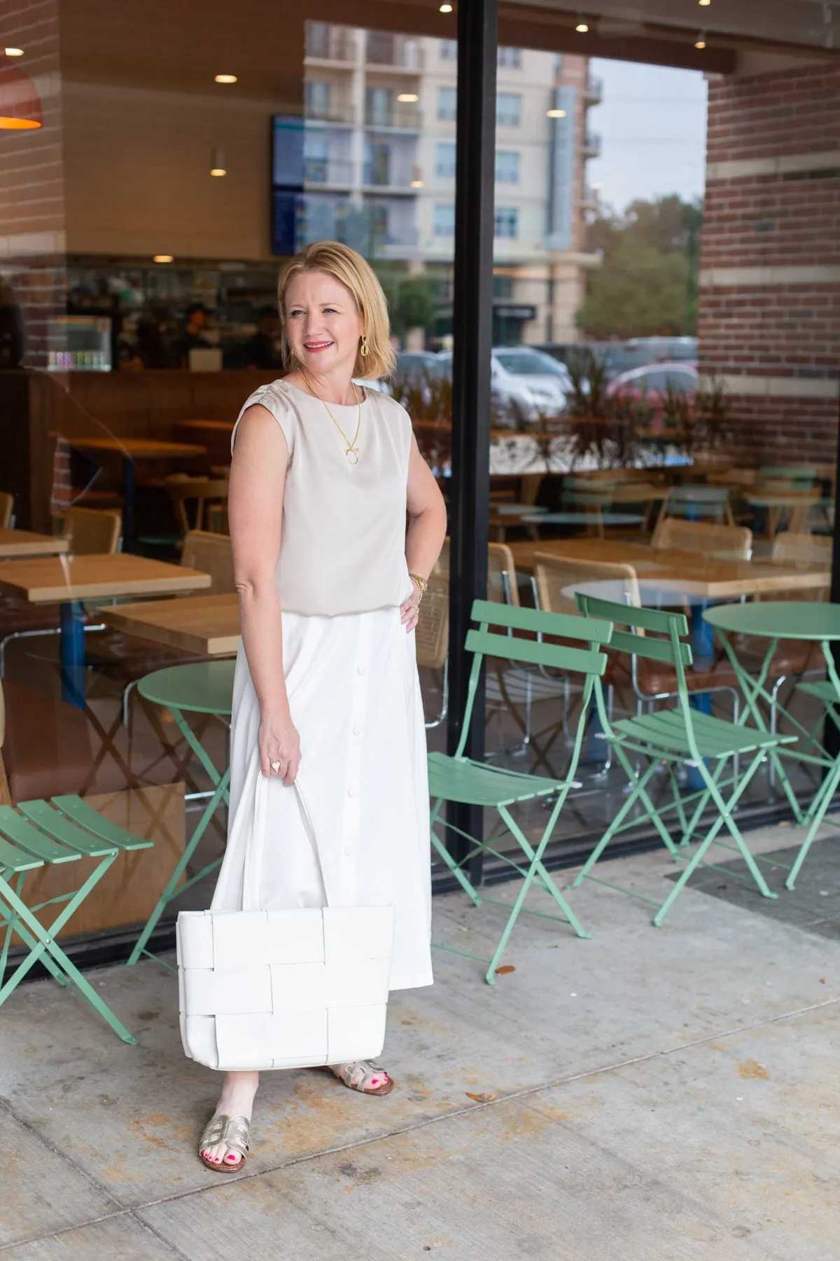 White Midi Skirt sold by French Cuff