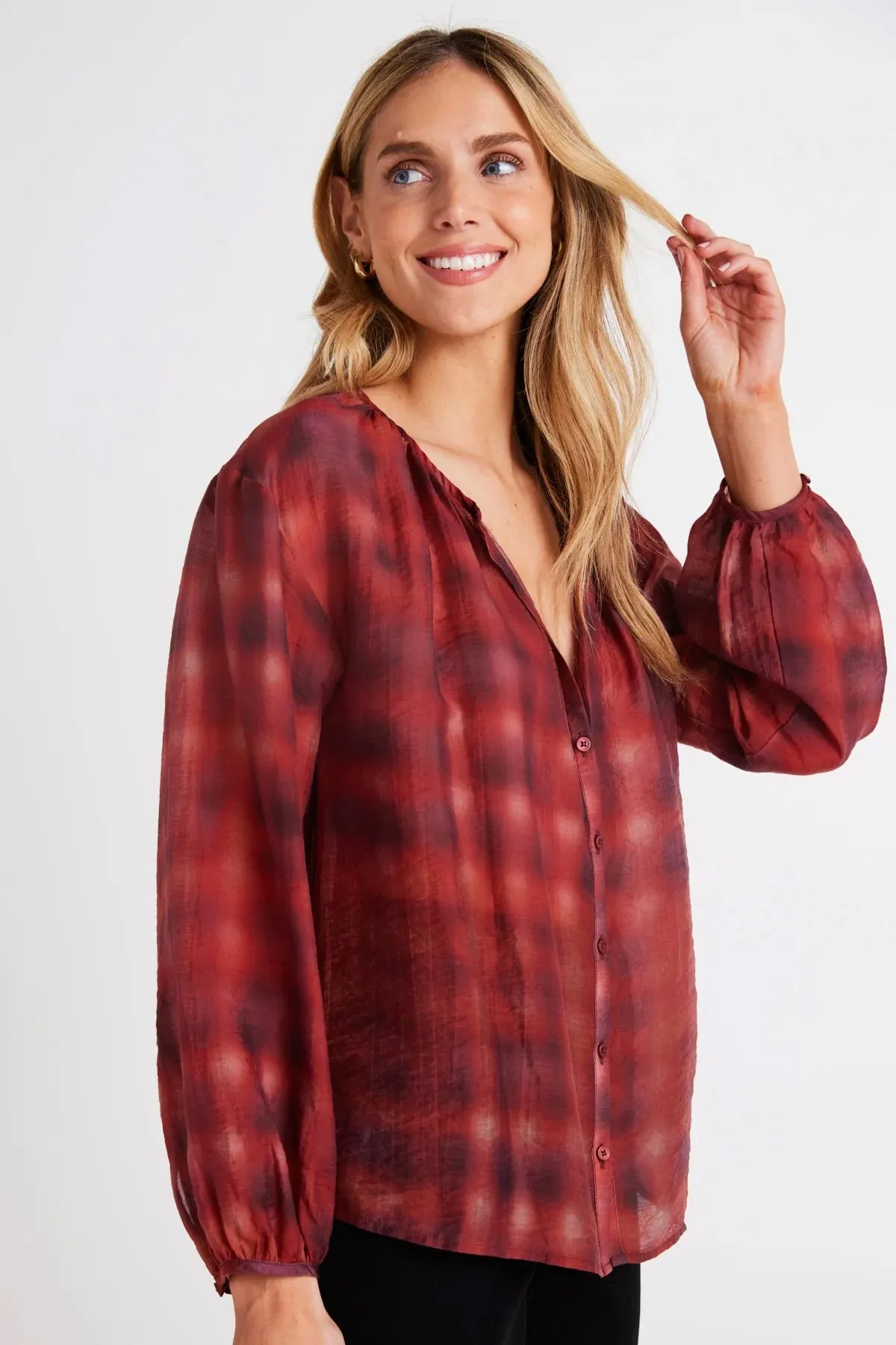 Shirred Neck Blouse sold by French Cuff product image thumbnail 2