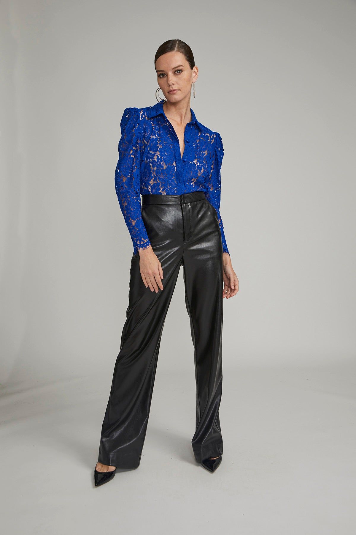 Valencia Lace Blouse- Cobalt sold by French Cuff product image thumbnail 4
