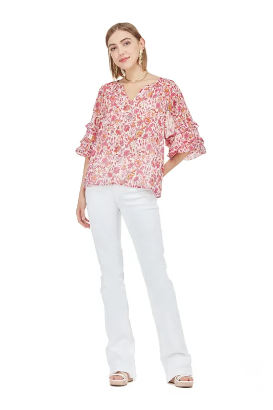 Pink Floral Blouse sold by French Cuff